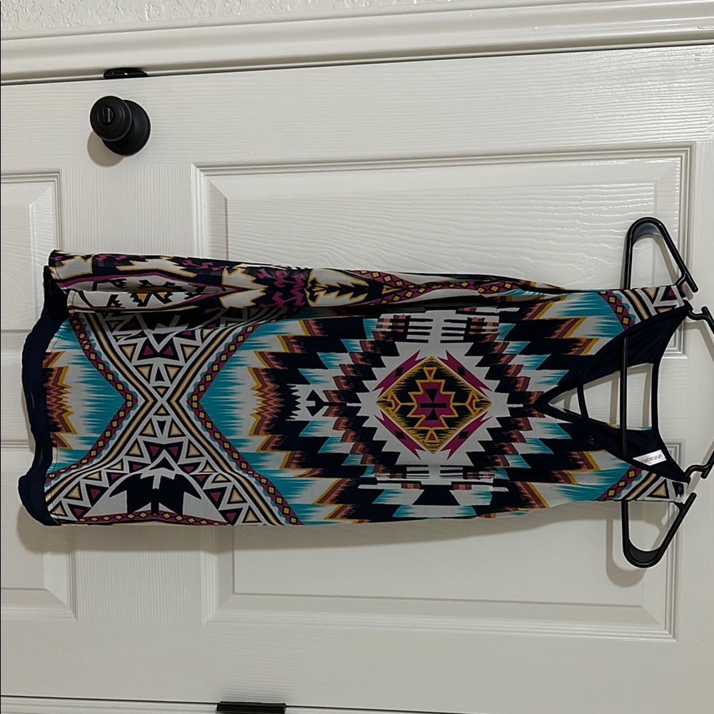 Colorful Geometric Print Dress
